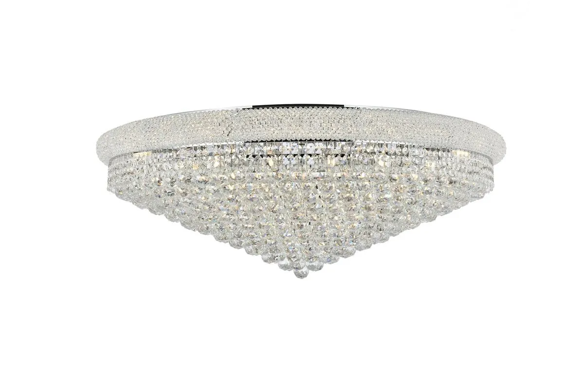 30 Light Flush Mount from the Primo Collection in Chrome Finish by Elegant Lighting