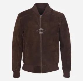 70'S Classic Suede Bomber Jacket Retro Flight Leather Jacket