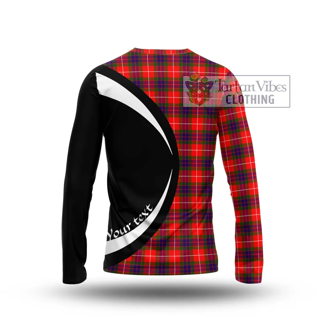 Abernethy Tartan Long Sleeve T-Shirt with Family Crest Circle Style