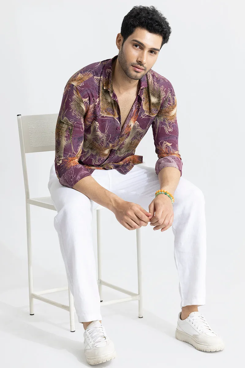 Abstract Ambiance Purple Shirt