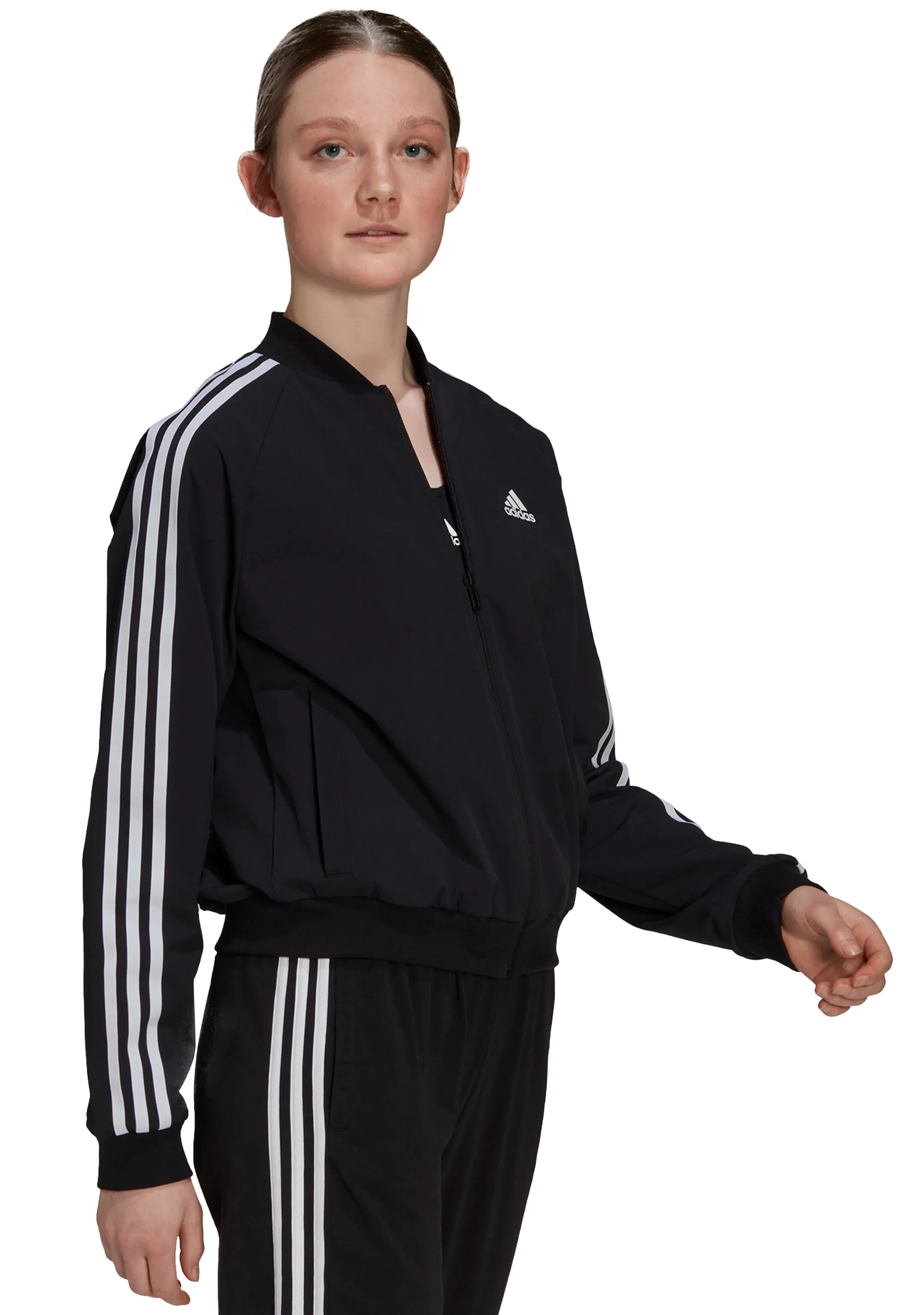 Adidas Womens Essentials 3 Stripes Track Jacket <br> GS1352