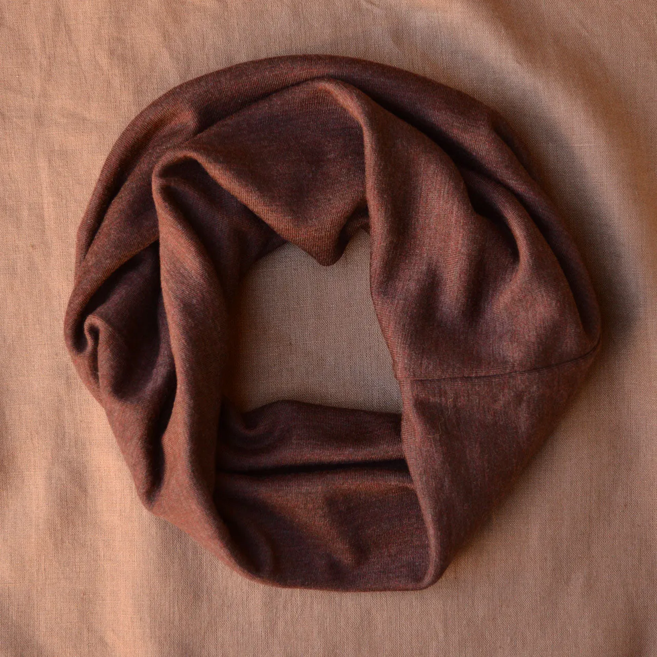 Adults Multi-Tube Scarf/Skirt/Belly Warmer - 100% Organic Merino - Cinnamon *Returning 2025