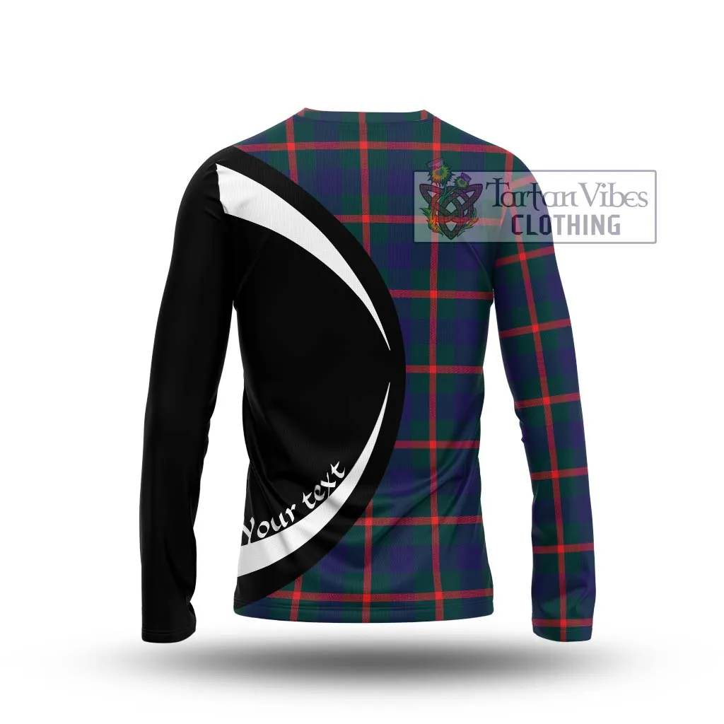 Agnew Tartan Long Sleeve T-Shirt with Family Crest Circle Style