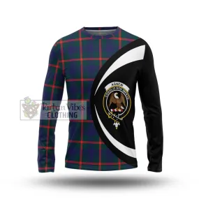 Agnew Tartan Long Sleeve T-Shirt with Family Crest Circle Style