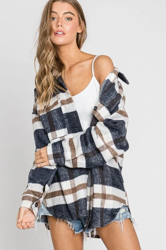 Aiden Boyfriend Fit Plaid Shacket