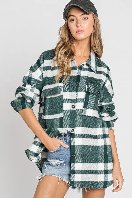 Aiden Boyfriend Fit Plaid Shacket