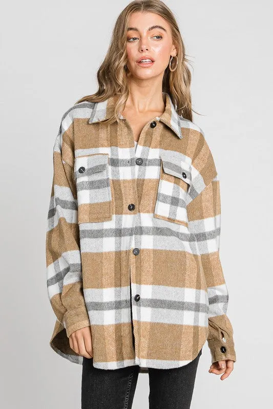 Aiden Boyfriend Fit Plaid Shacket