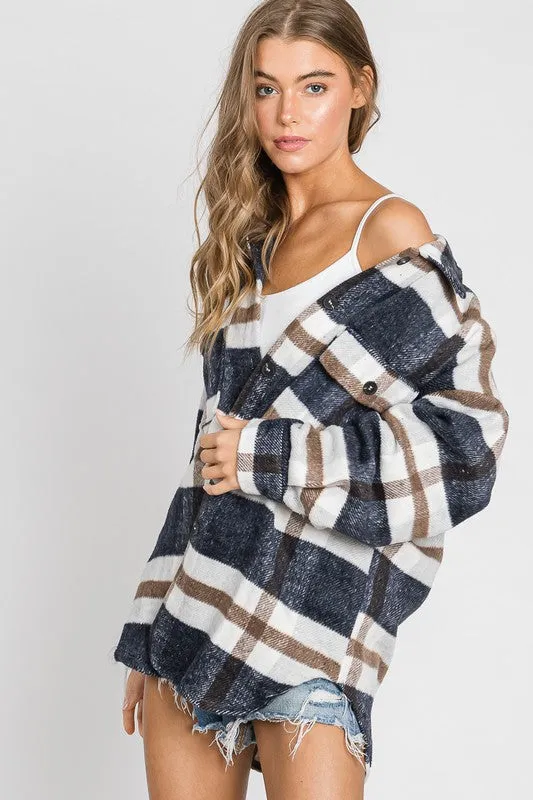 Aiden Boyfriend Fit Plaid Shacket