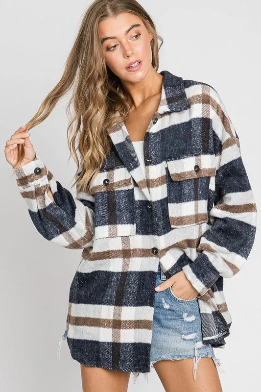 Aiden Boyfriend Fit Plaid Shacket