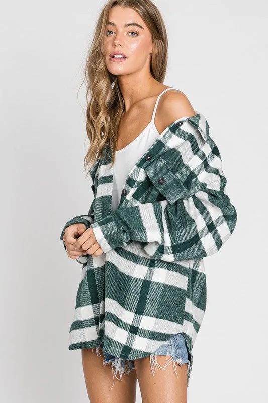 Aiden Boyfriend Fit Plaid Shacket