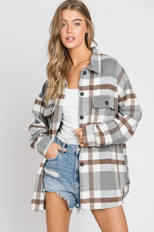 Aiden Boyfriend Fit Plaid Shacket