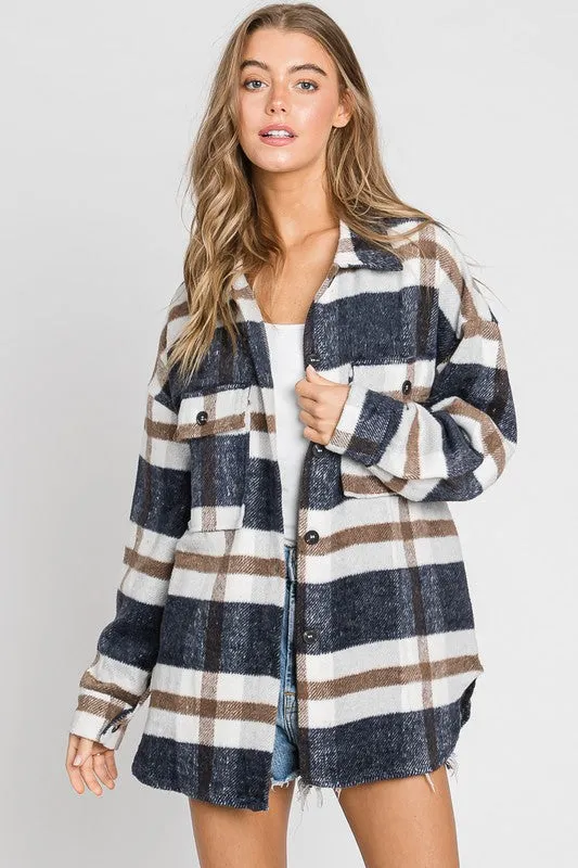 Aiden Boyfriend Fit Plaid Shacket