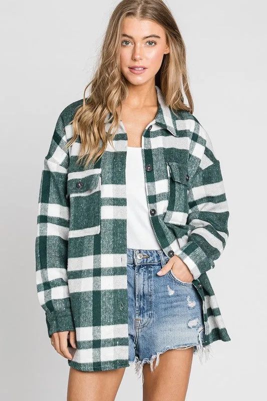 Aiden Boyfriend Fit Plaid Shacket