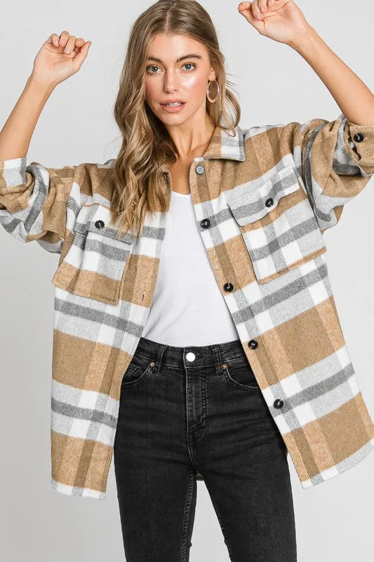 Aiden Boyfriend Fit Plaid Shacket