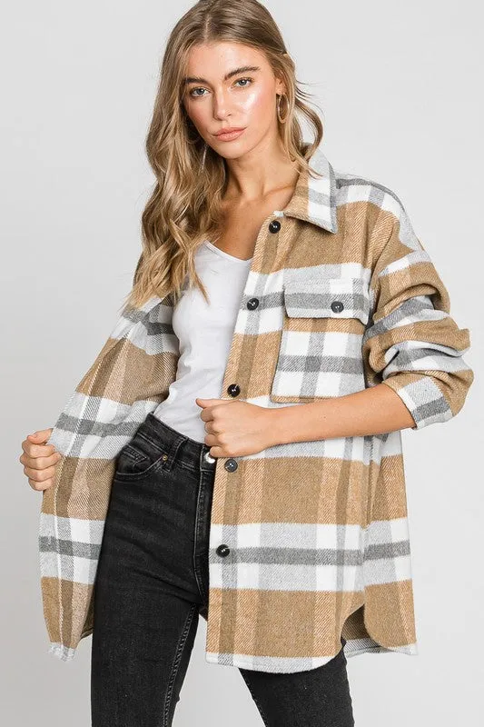 Aiden Boyfriend Fit Plaid Shacket