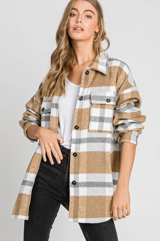 Aiden Boyfriend Fit Plaid Shacket