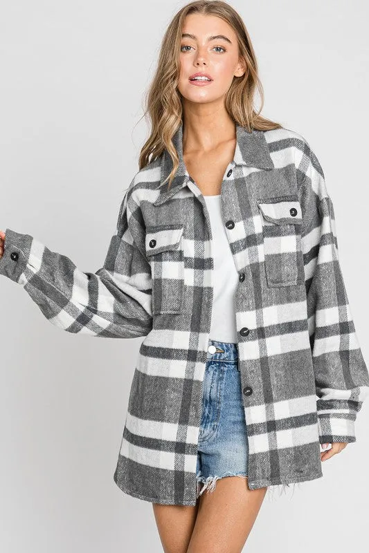 Aiden Boyfriend Fit Plaid Shacket