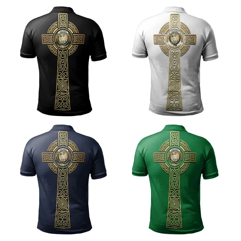 Aikenhead Clan Polo Shirt with Golden Celtic Tree Of Life