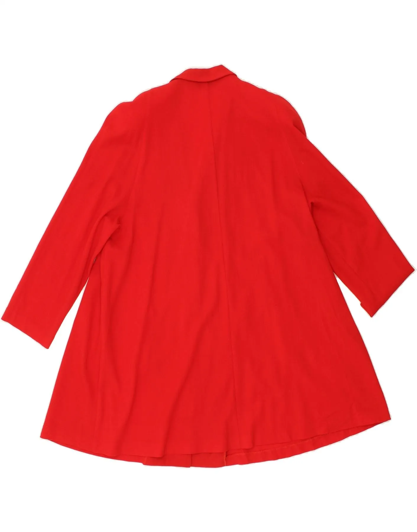 ALBA FORNARI Womens Overcoat UK 16 Large Red Polyester