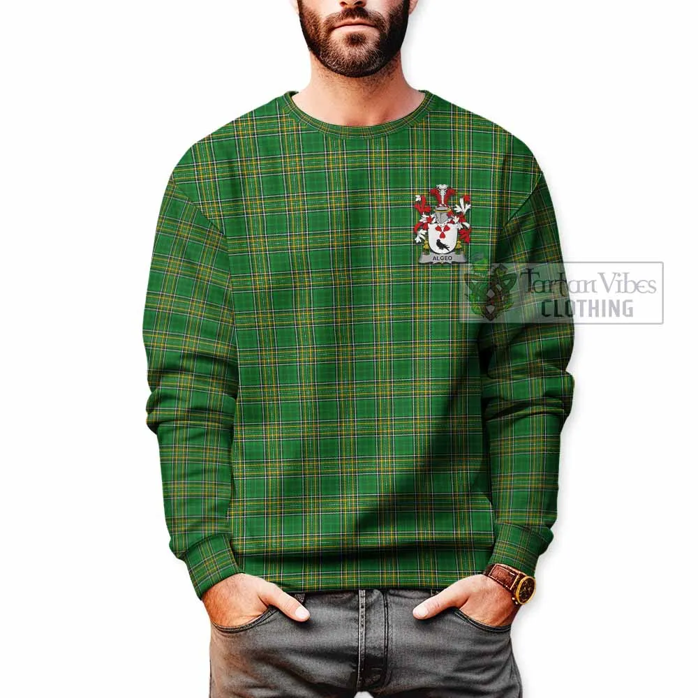 Algeo Irish Clan Tartan Sweatshirt with Coat of Arms