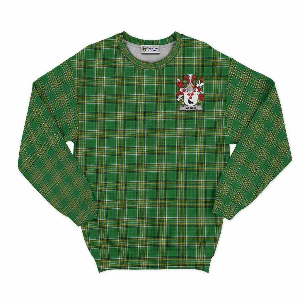 Algeo Irish Clan Tartan Sweatshirt with Coat of Arms