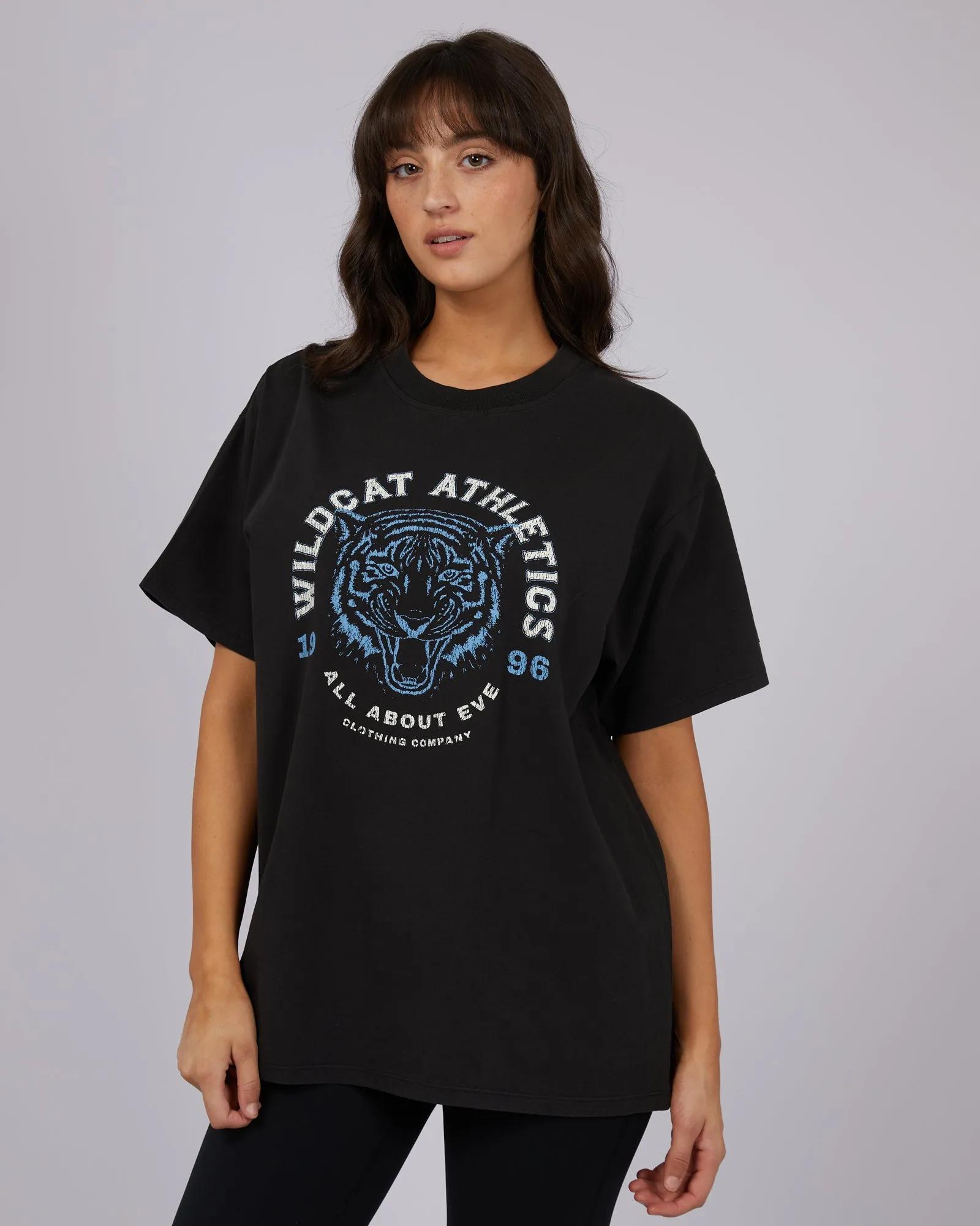 All About Eve Wildcat Oversized Tee Washed Black