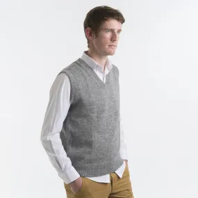 Alpaca Wool Vest in Silver Grey