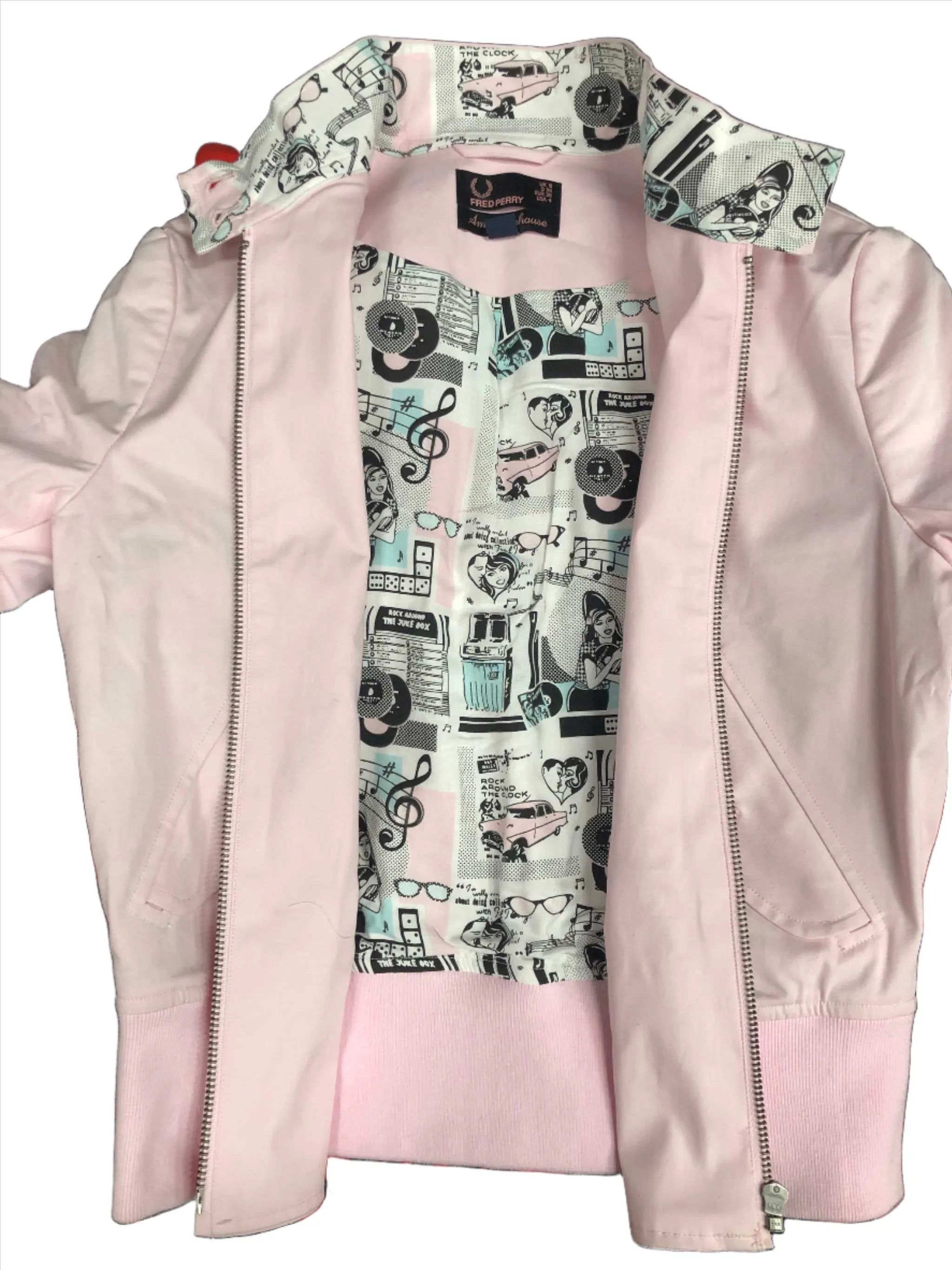 Amy Winehouse Pink Mist Cropped Harrington Jacket