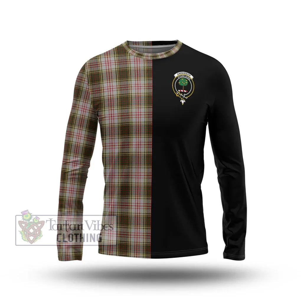 Anderson Dress Tartan Long Sleeve T-Shirt with Family Crest and Half Of Me Style