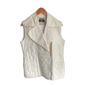 Aquascutum Silk Cream Gilet Style Jacket UK Size Medium