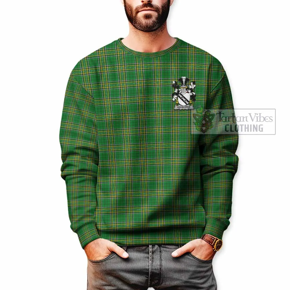 Ashborne Irish Clan Tartan Sweatshirt with Coat of Arms