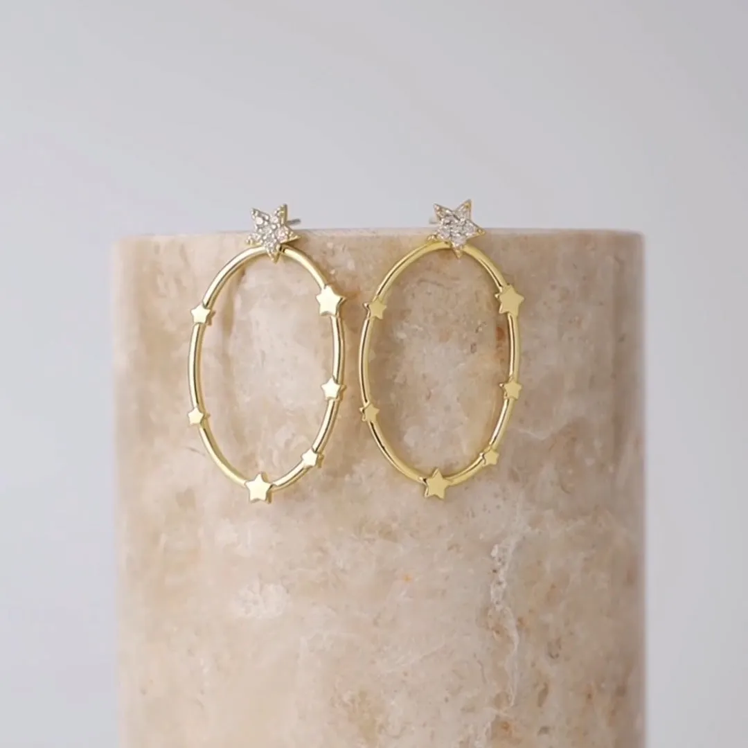 Astral Gold Hoop Earrings