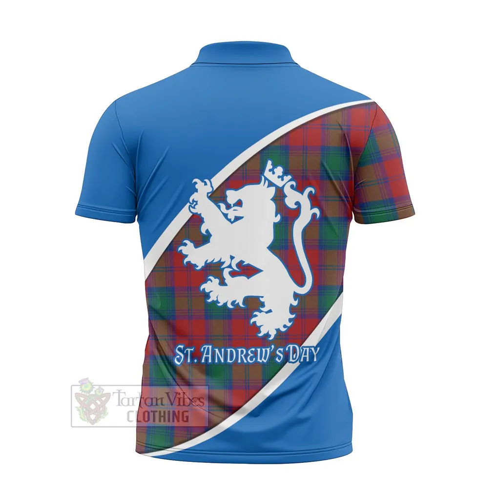 Auchinleck (Affleck) Family Crest Tartan Zipper Polo Shirt Celebrate Saint Andrew's Day in Style