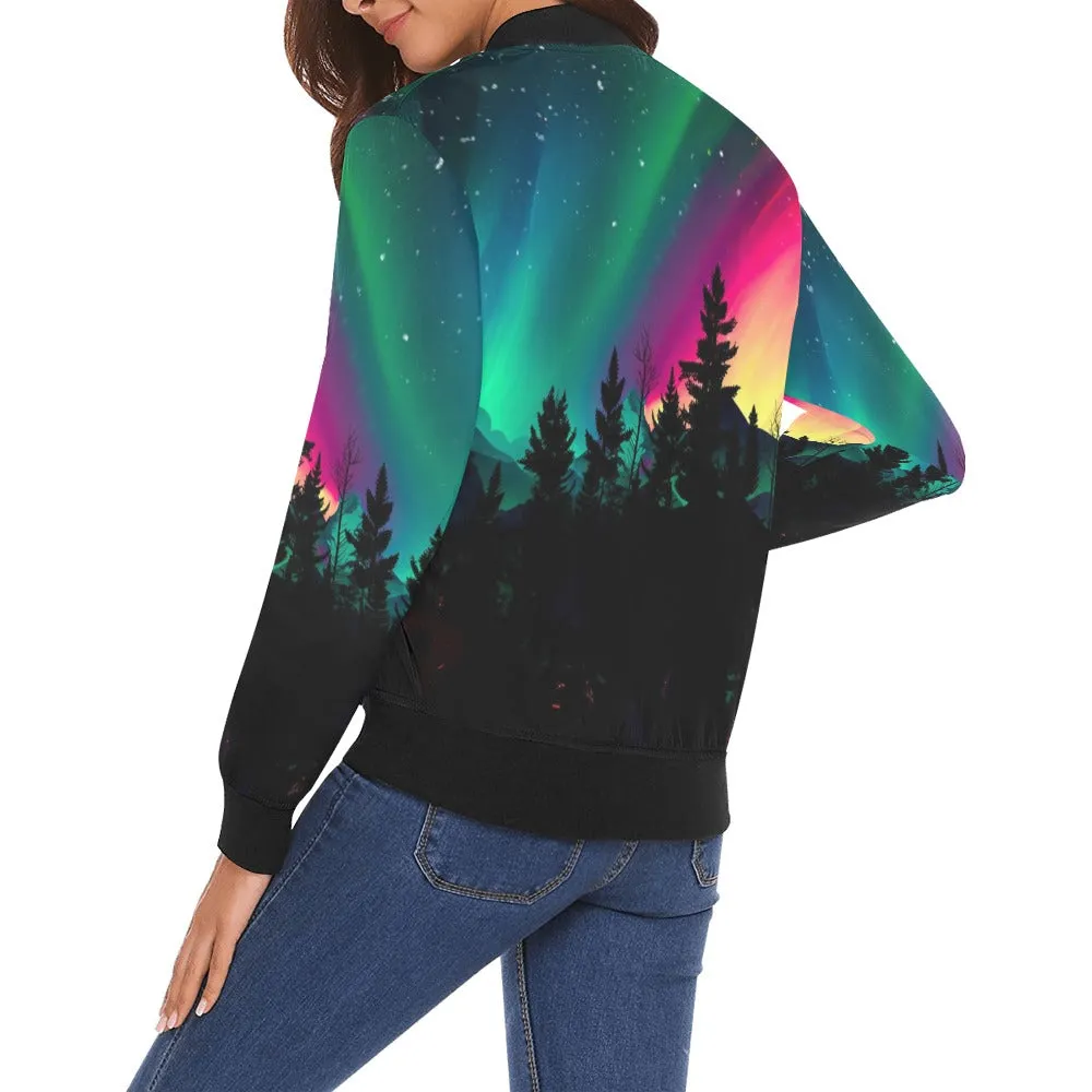 Aurora Medicine Animal 4 Bomber Jacket for Women