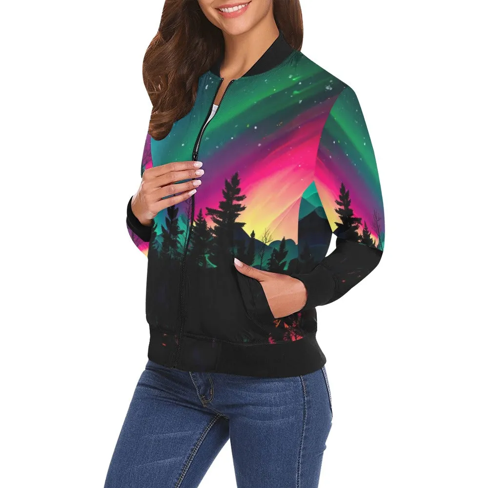 Aurora Medicine Animal 4 Bomber Jacket for Women