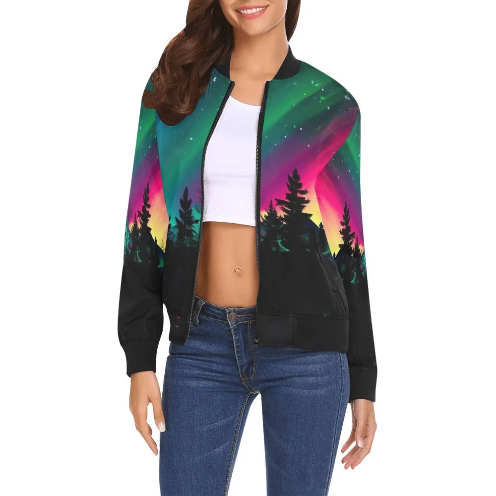 Aurora Medicine Animal 4 Bomber Jacket for Women