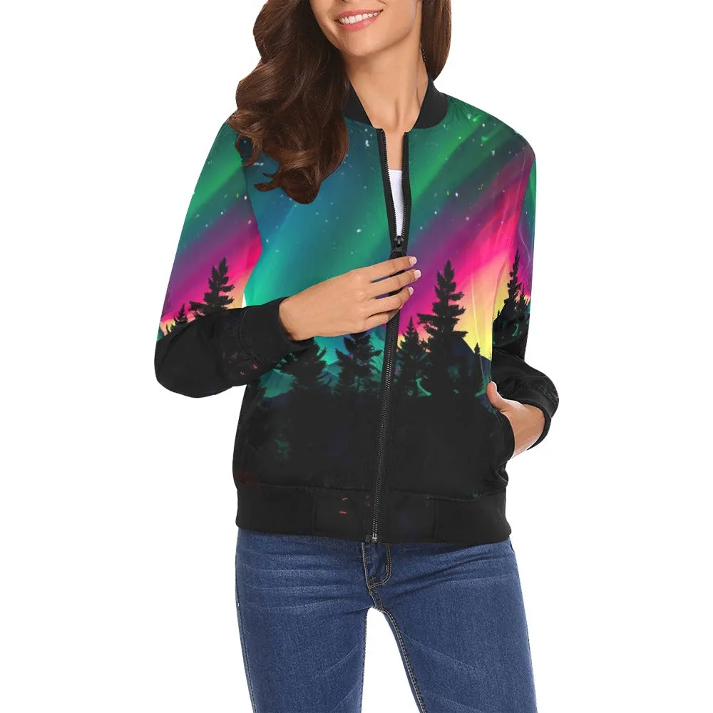 Aurora Medicine Animal 4 Bomber Jacket for Women