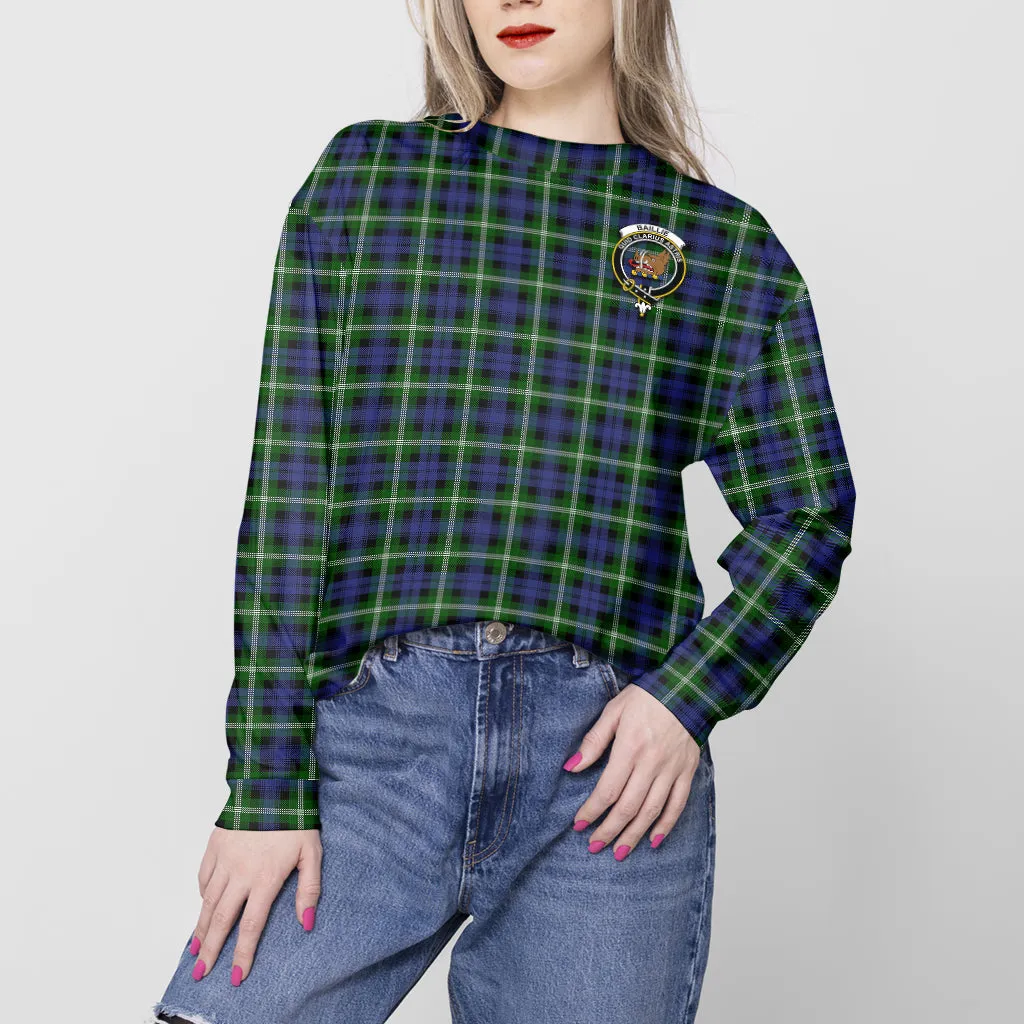 Baillie (Bailey) Tartan Sweatshirt with Family Crest