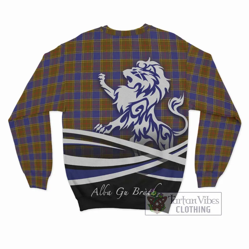 Balfour Tartan Sweatshirt with Alba Gu Brath Regal Lion Emblem