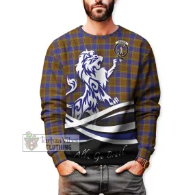 Balfour Tartan Sweatshirt with Alba Gu Brath Regal Lion Emblem