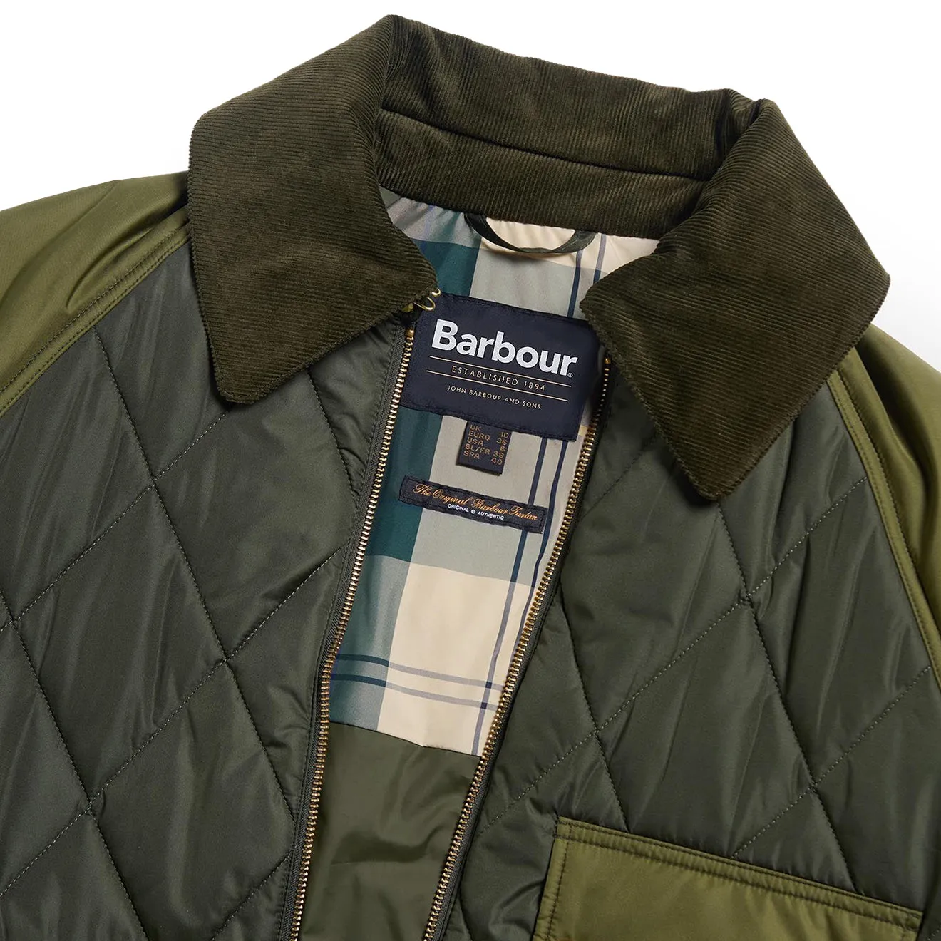 Barbour Womens Milby Quilt Olive / Ancient