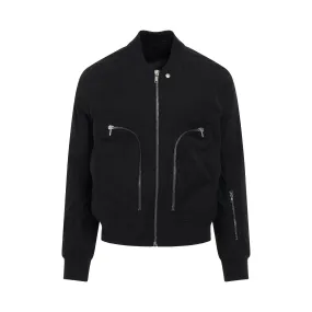 Bauhaus Flight Woven Bomber Jacket in Black