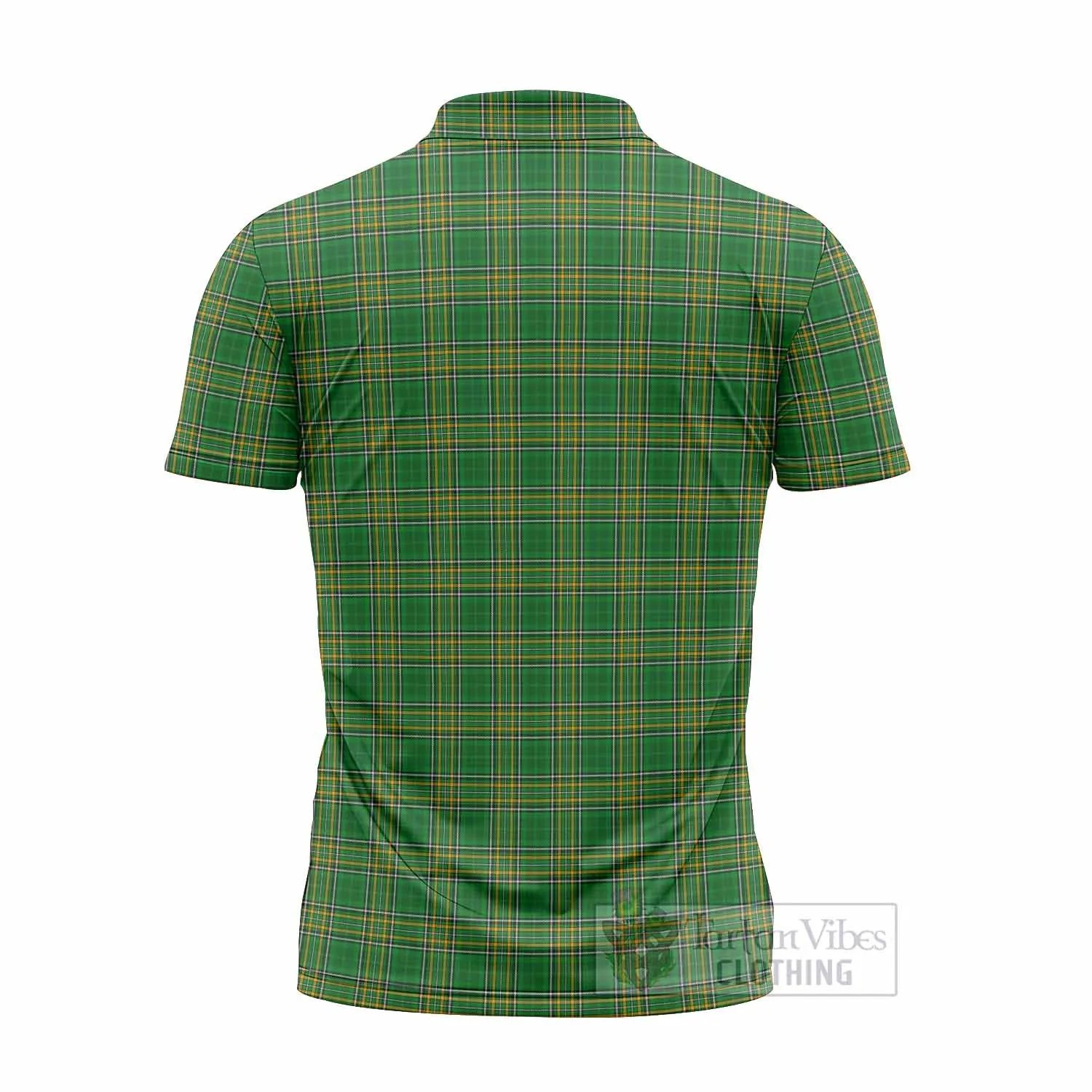 Beamish Irish Clan Tartan Zipper Polo Shirt with Coat of Arms