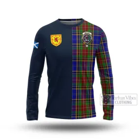 Beattie Tartan Long Sleeve T-Shirt Alba with Scottish Lion Royal Arm Half Style