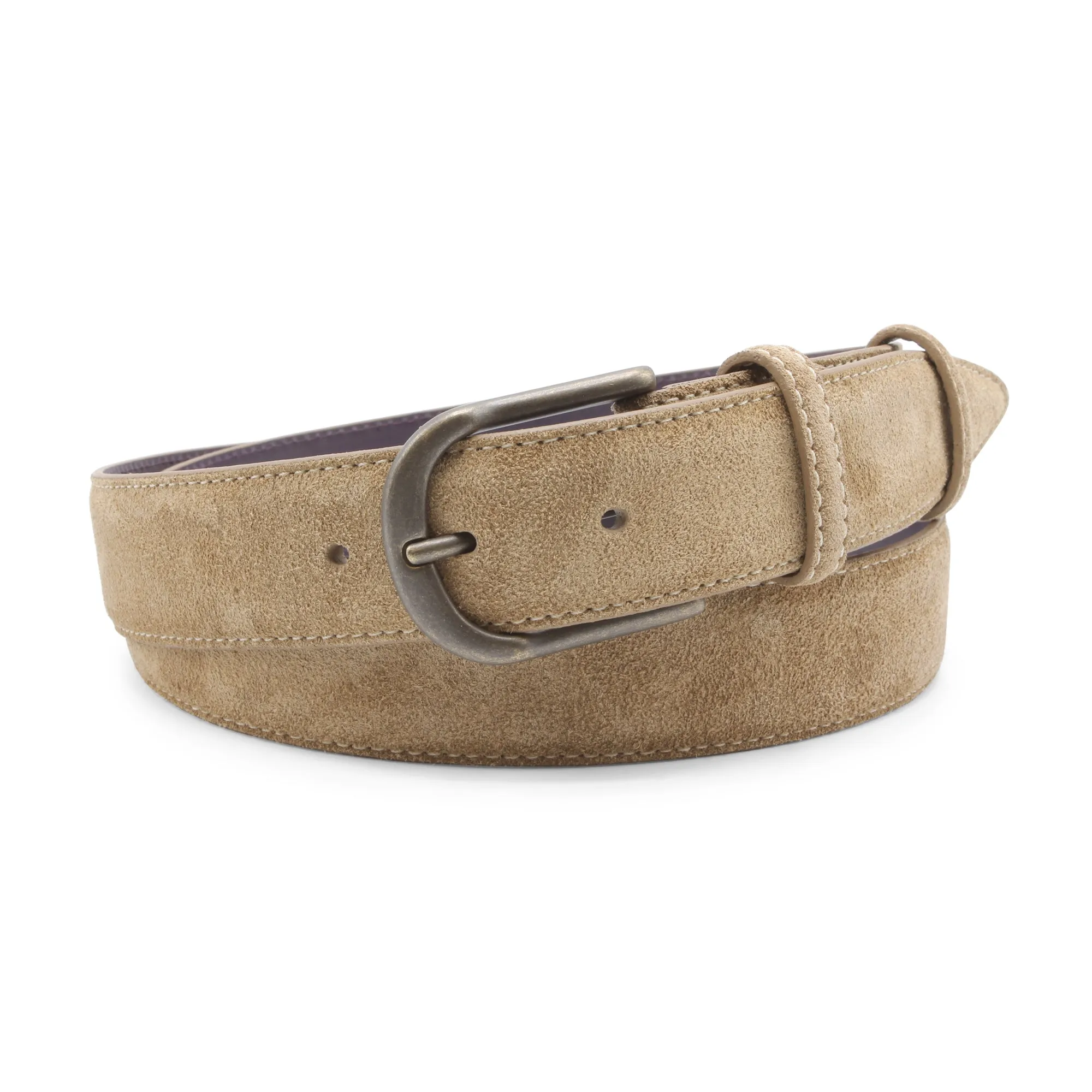 Beige Suede Antique Feel Suede Belt