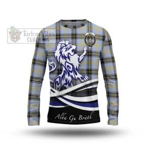 Bell Tartan Long Sleeve T-Shirt with Alba Gu Brath Regal Lion Emblem