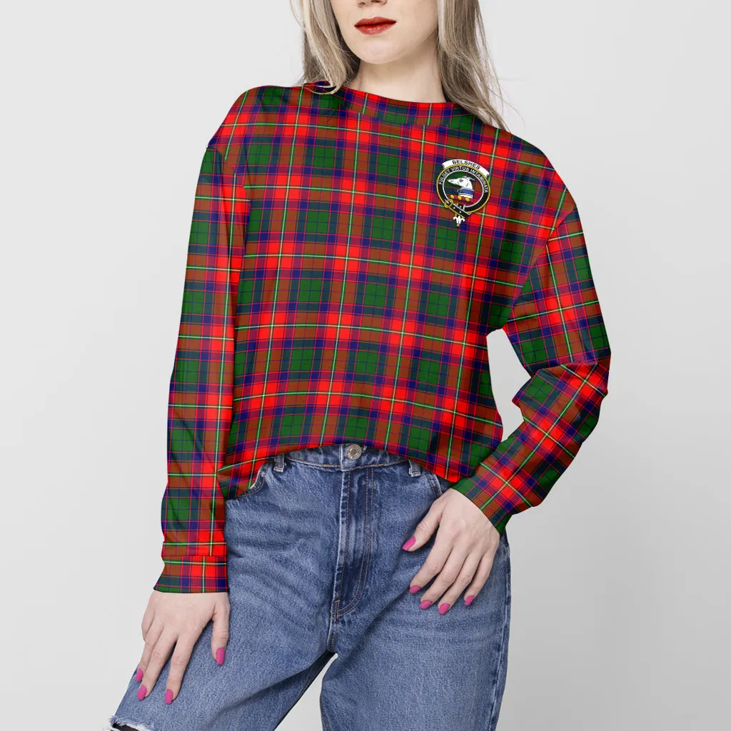 Belshes Tartan Sweatshirt with Family Crest