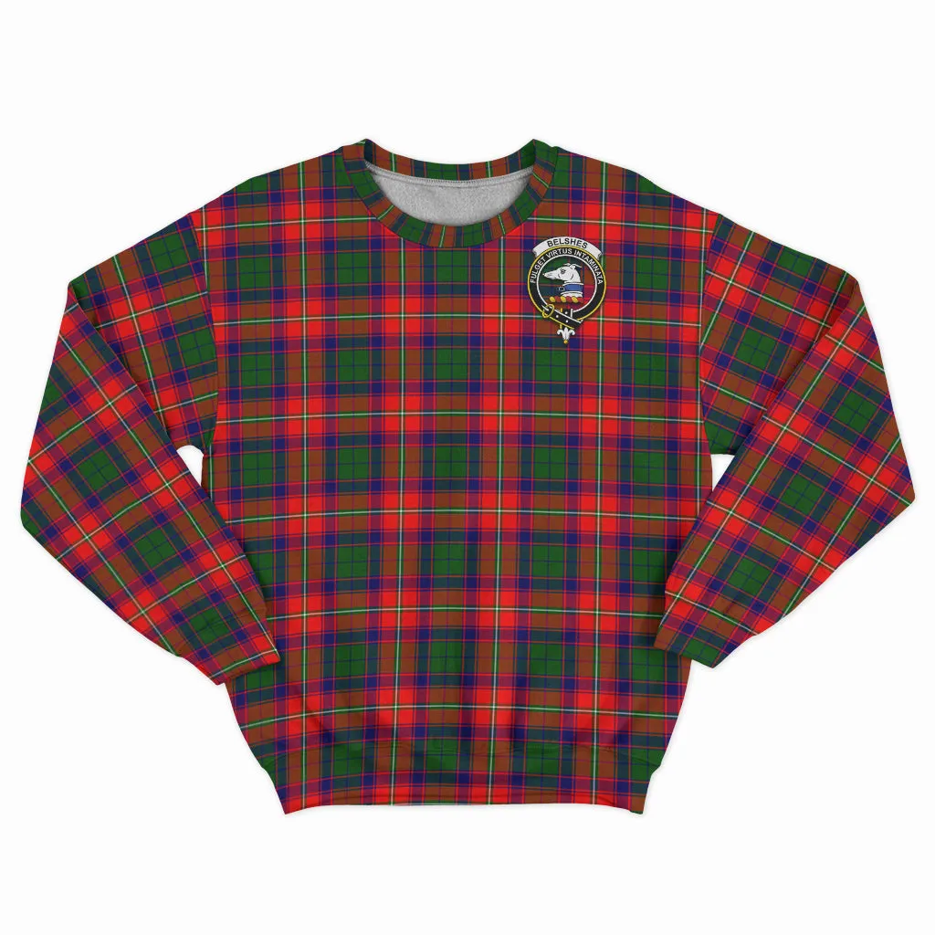 Belshes Tartan Sweatshirt with Family Crest