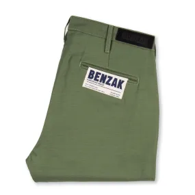 Benzak Denim Developers - BC-01 - TAPERED CHINO - 10 oz. Army Green Military Twill