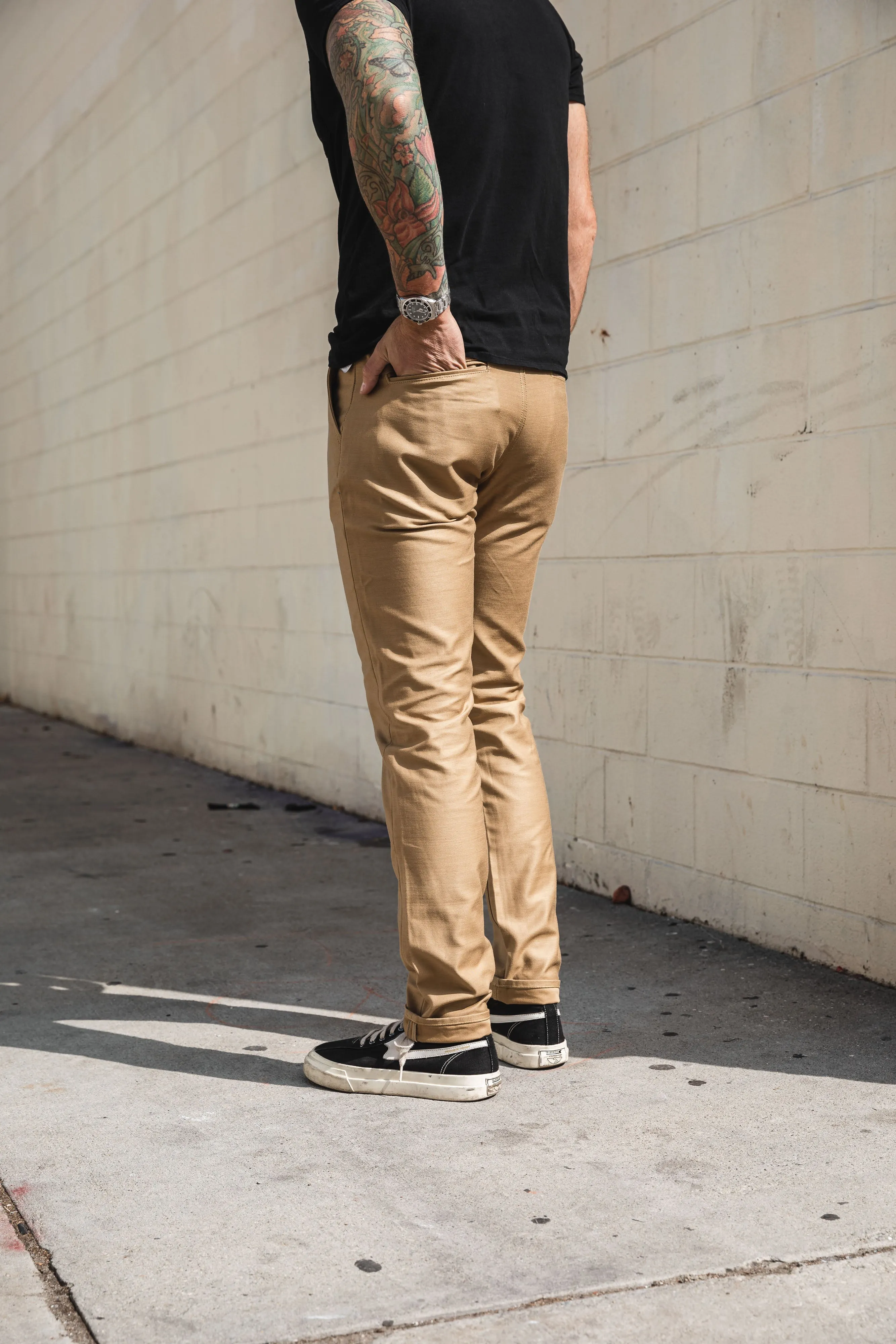 Benzak Denim Developers - BC-01 - TAPERED CHINO - 10 oz. Golden Brown Military Twill